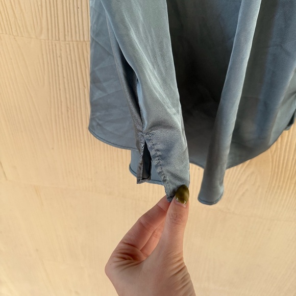 Wishlist Apparel Blue Satin Flirty Tank - Picture 5 of 5